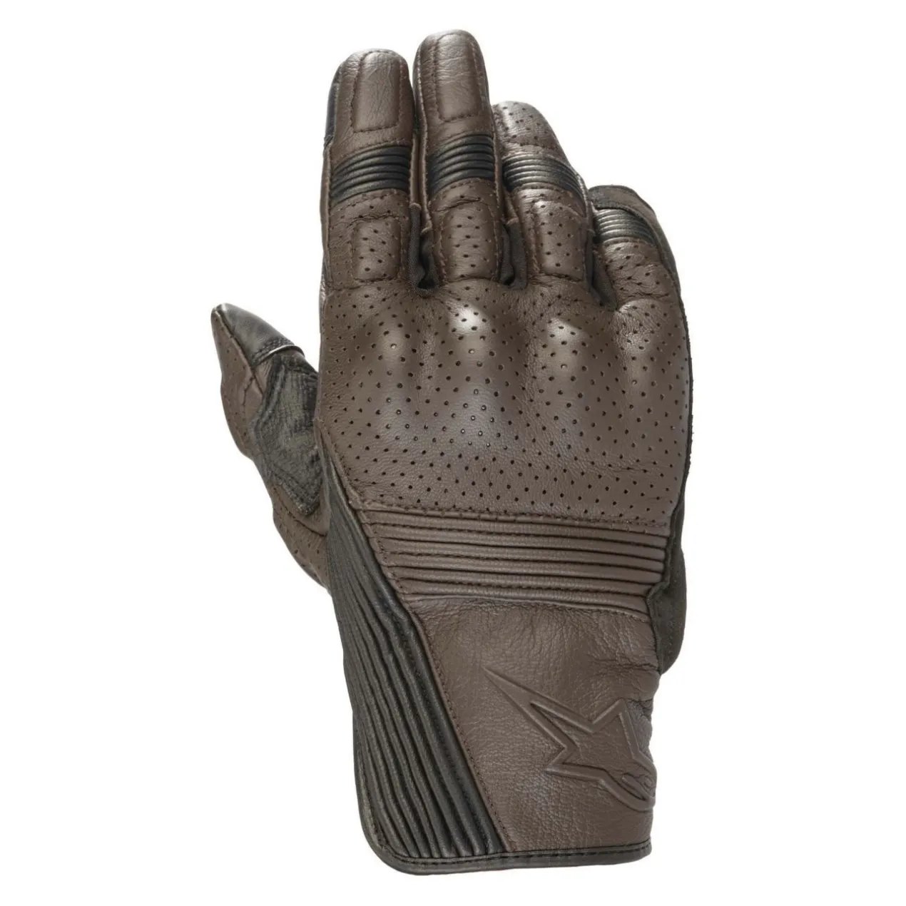 Guanti In Pelle Traforati Alpinestars Mustang V3 Dark Brown