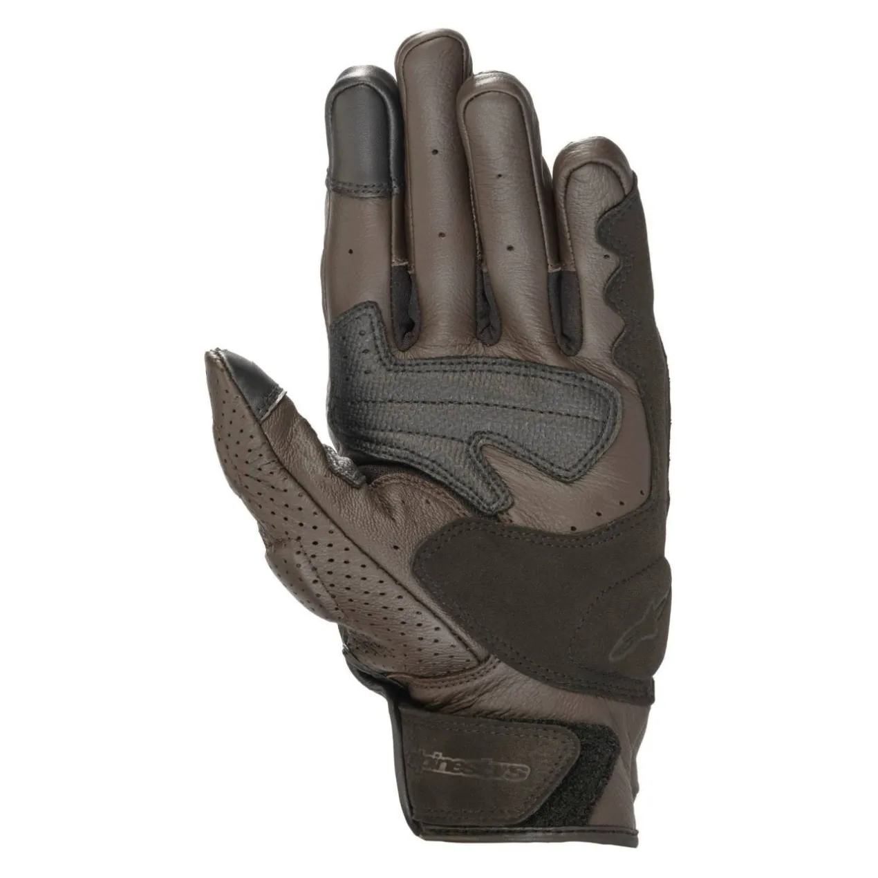 Guanti In Pelle Traforati Alpinestars Mustang V3 Dark Brown