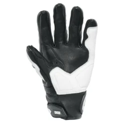 Guanto Corto Sport In Pelle Di Capra Ixs Rs-400 Nero Bianco