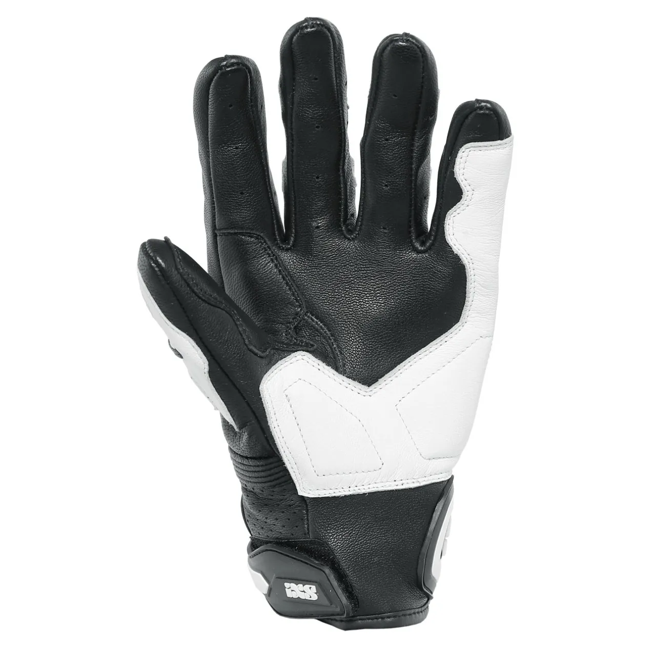 Guanto Corto Sport In Pelle Di Capra Ixs Rs-400 Nero Bianco