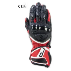 Guanto Sportivo In Pelle Oj Feat Nero/rosso