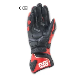 Guanto Sportivo In Pelle Oj Feat Nero/rosso