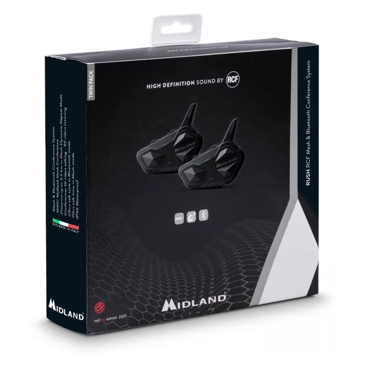 Interfono Midland Bt Rush Rcf Twin