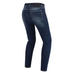 Jeans Moto Pmj New Rider Donna Made In Italy Blue