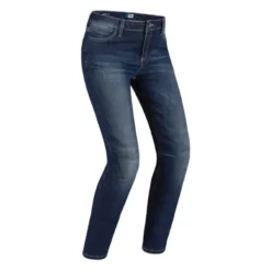 Jeans Moto Pmj New Rider Donna Made In Italy Blue