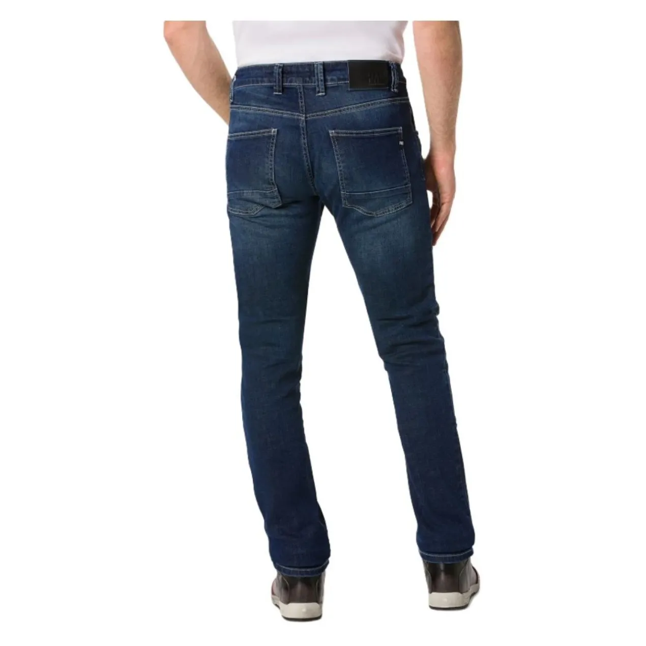Jeans Moto Pmj New Rider Uomo Made In Italy Blue