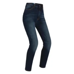 Jeans Moto Pmj Sara Vita Alta Made In Italy Blue