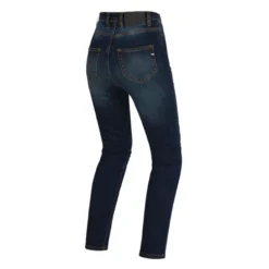 Jeans Moto Pmj Sara Vita Alta Made In Italy Blue