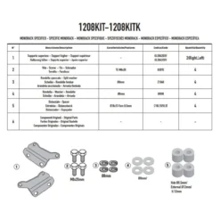 Kit Givi 1208kit Per M. Stl1208 Honda Cb 650 R '24-26