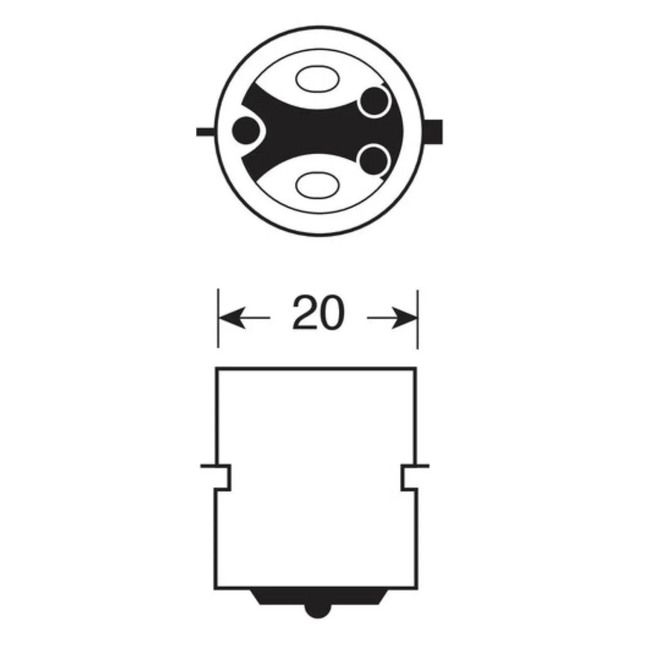 Lampada Alogena Blu-xe 12v Ba20d 35/35
