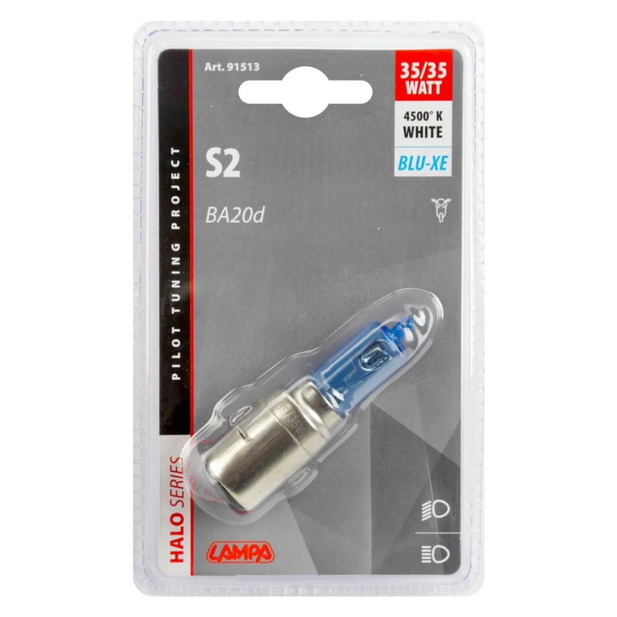 Lampada Alogena Blu-xe 12v Ba20d 35/35