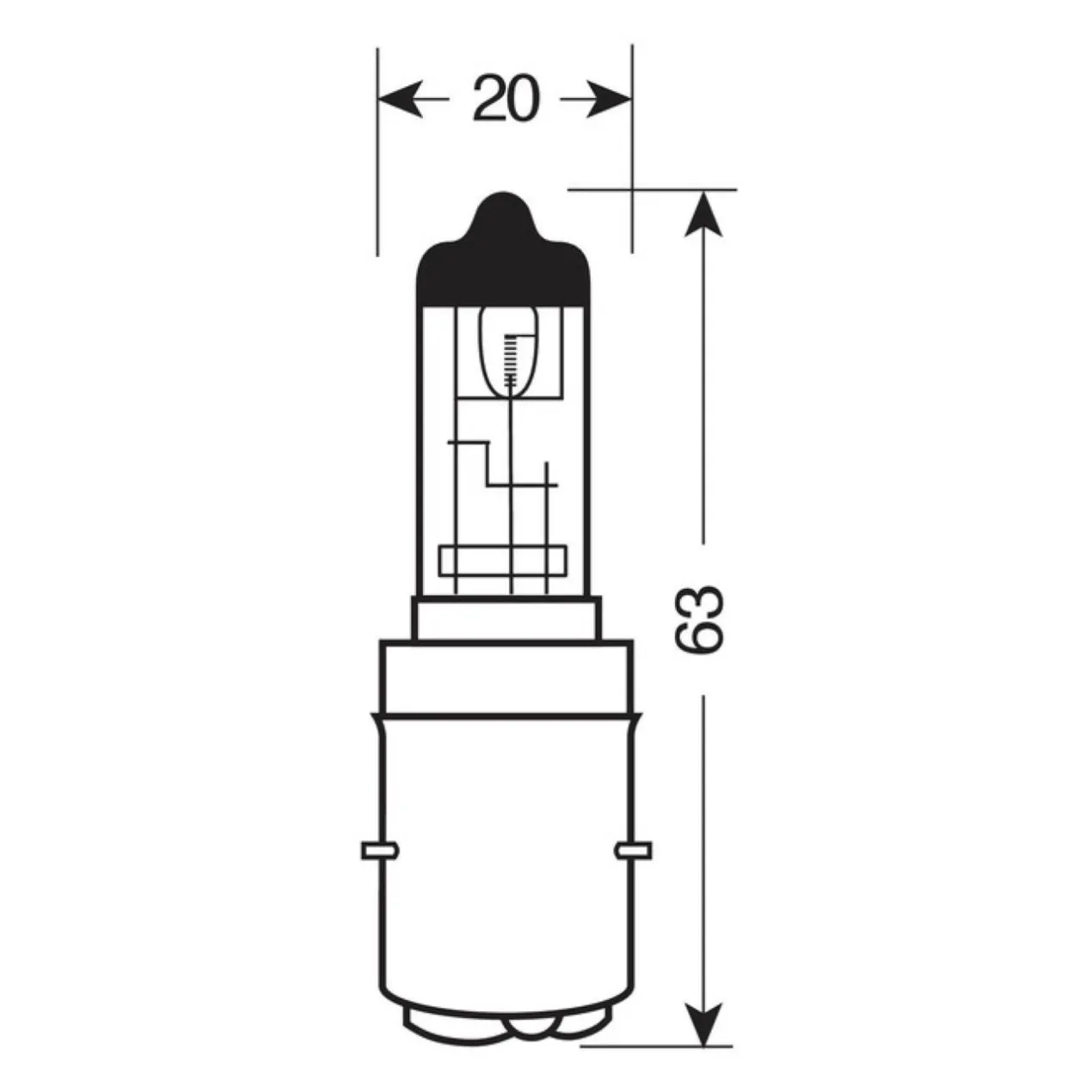 Lampada Alogena Ba20d 35/35w