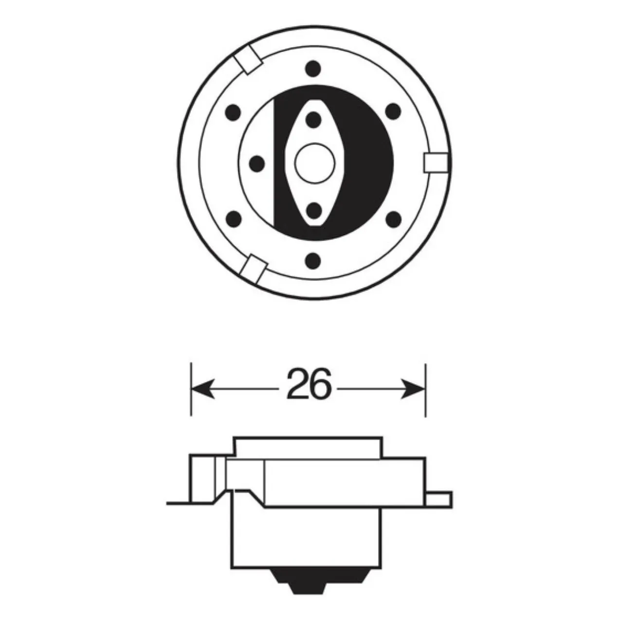 Lampada Blu-xe 12vs3 15w P26s