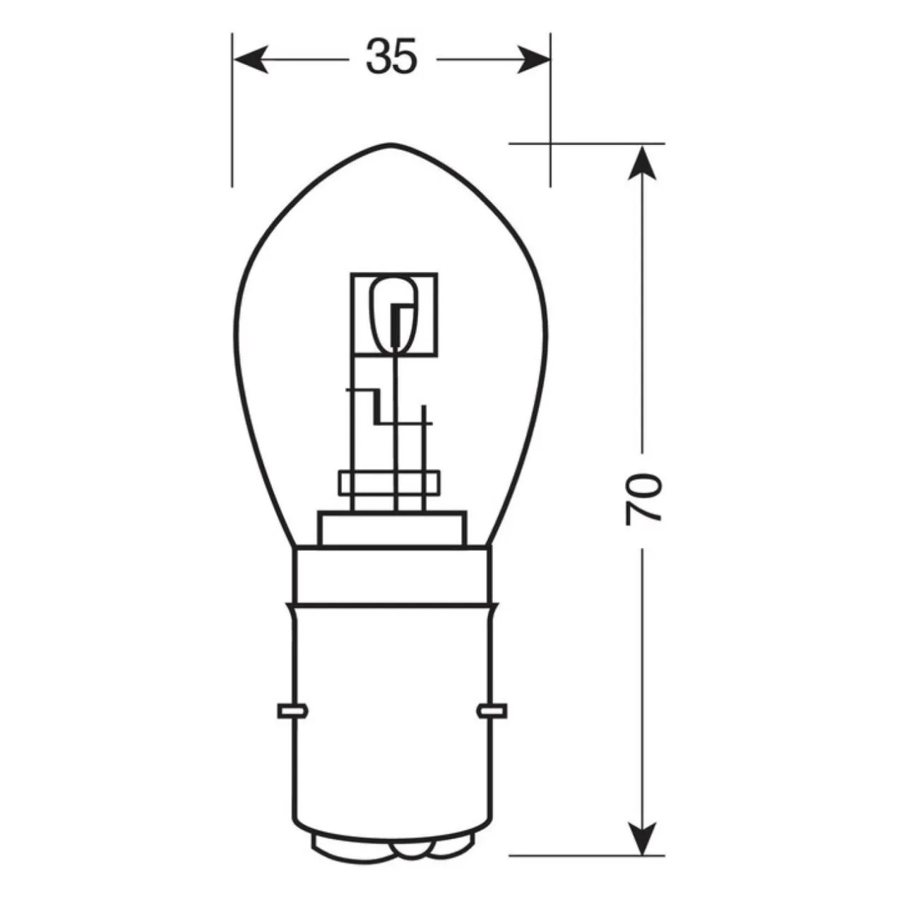 Lampada Filamento S2 Ba20d 35/35w