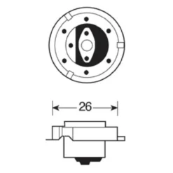 Lampada 12v S3 P26s 15w