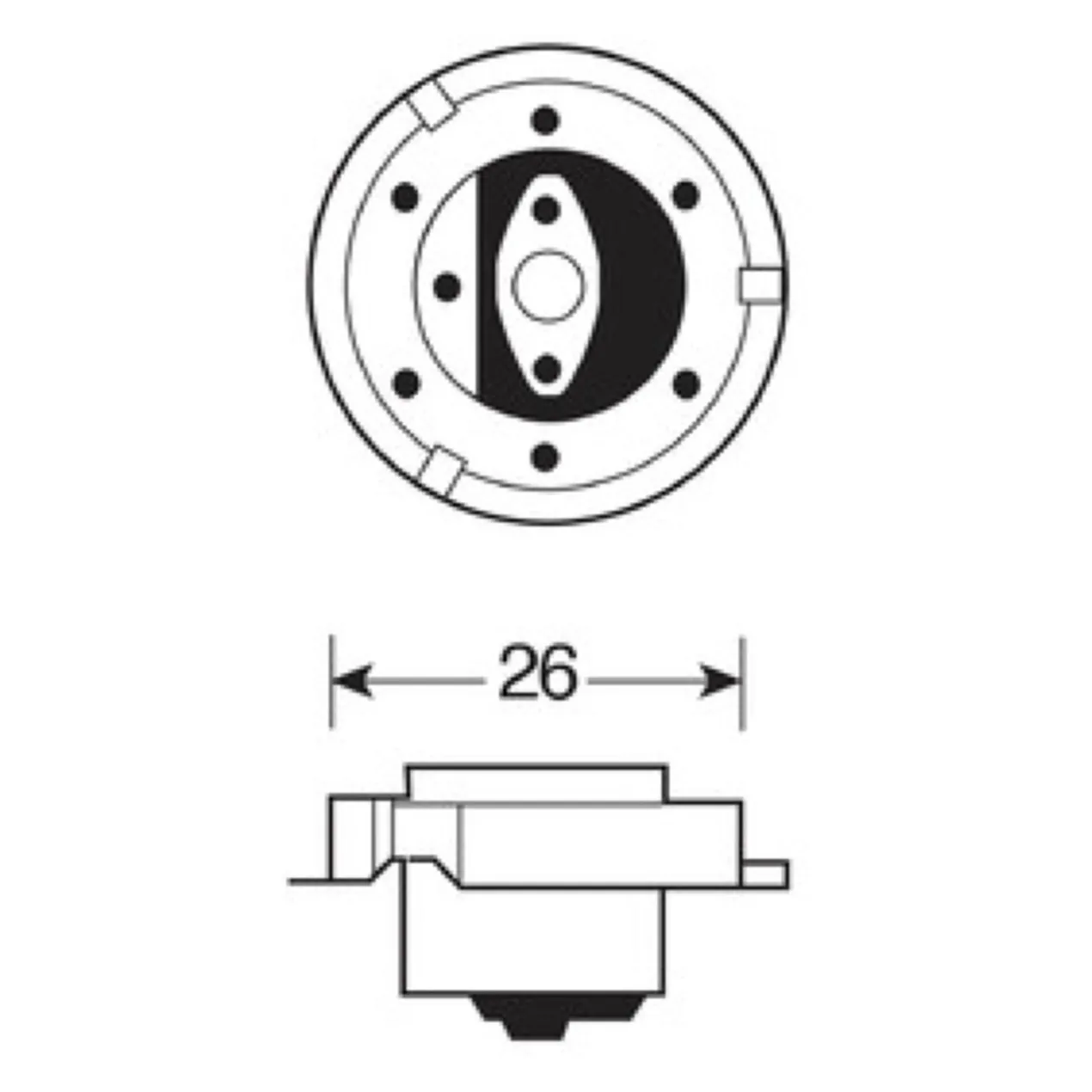 Lampada 12v S3 P26s 15w