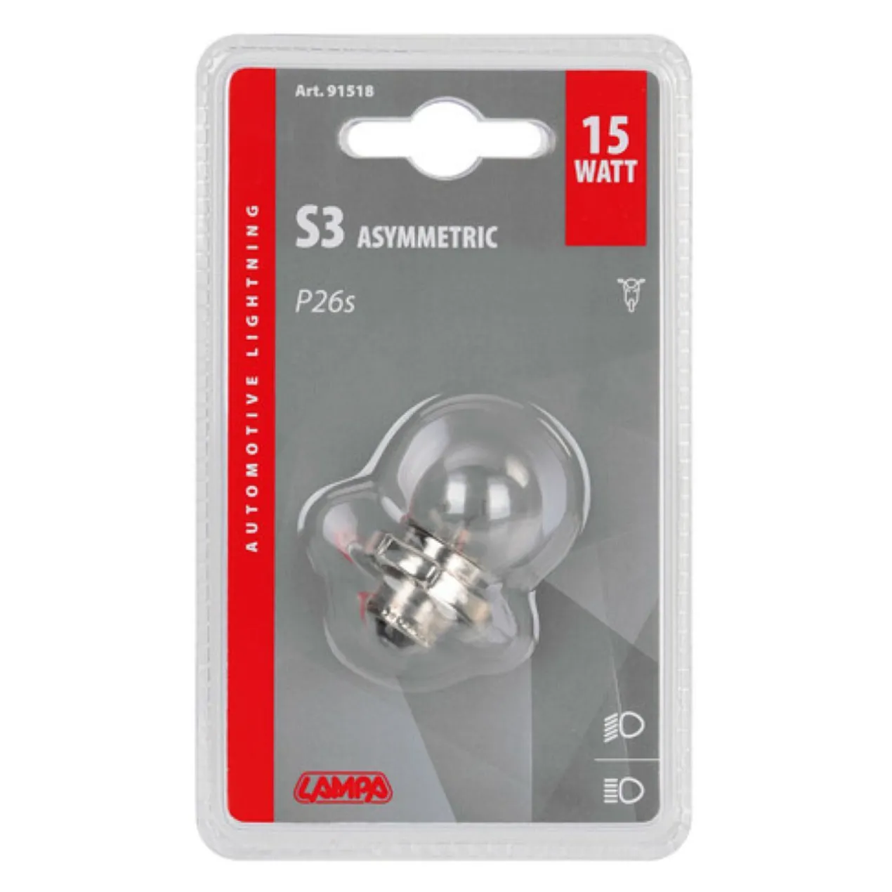Lampada 12v S3 P26s 15w