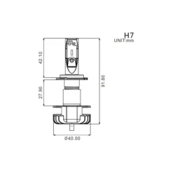 Lampadina Sifam H7 Led + Alimentatore 16w /2200 Lumens Cod. Pla7033