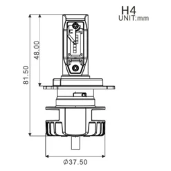 Lampadina Sifam H4 Led + Alimentatore 16w/2200/ Lumens Cod. Pla7032