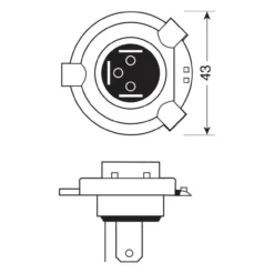 Lampadine Alogena Lampa 12v Xenon Top +120% Luce - H4 - 60/55w - 2 Pz