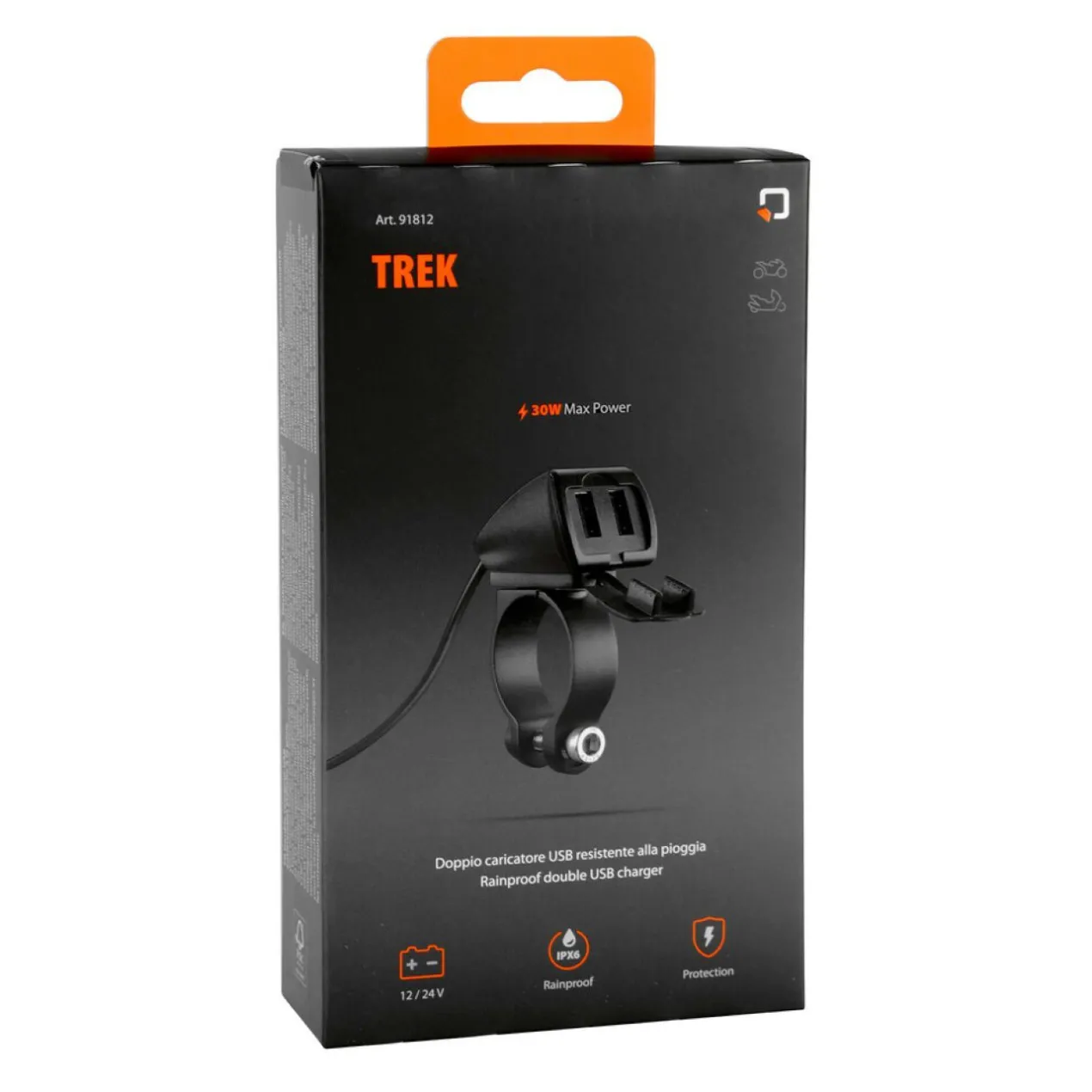 Lampa Doppio Caricatore Usb Trek Optiline 12/24v 3 Attacchi