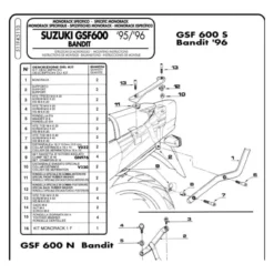 Laterale Monorack Givi 511F Suzuki Gsf 600-1200
