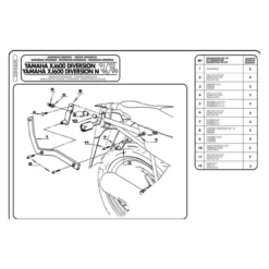 Laterale Monorack Givi 325F Yamaha Xj 600 Diversion 91/03
