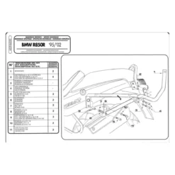 Laterali Monorack Givi 635F Bmw R 850 R 95/02