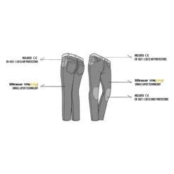 Leggings Donna In Cordura Pmj Spring Black