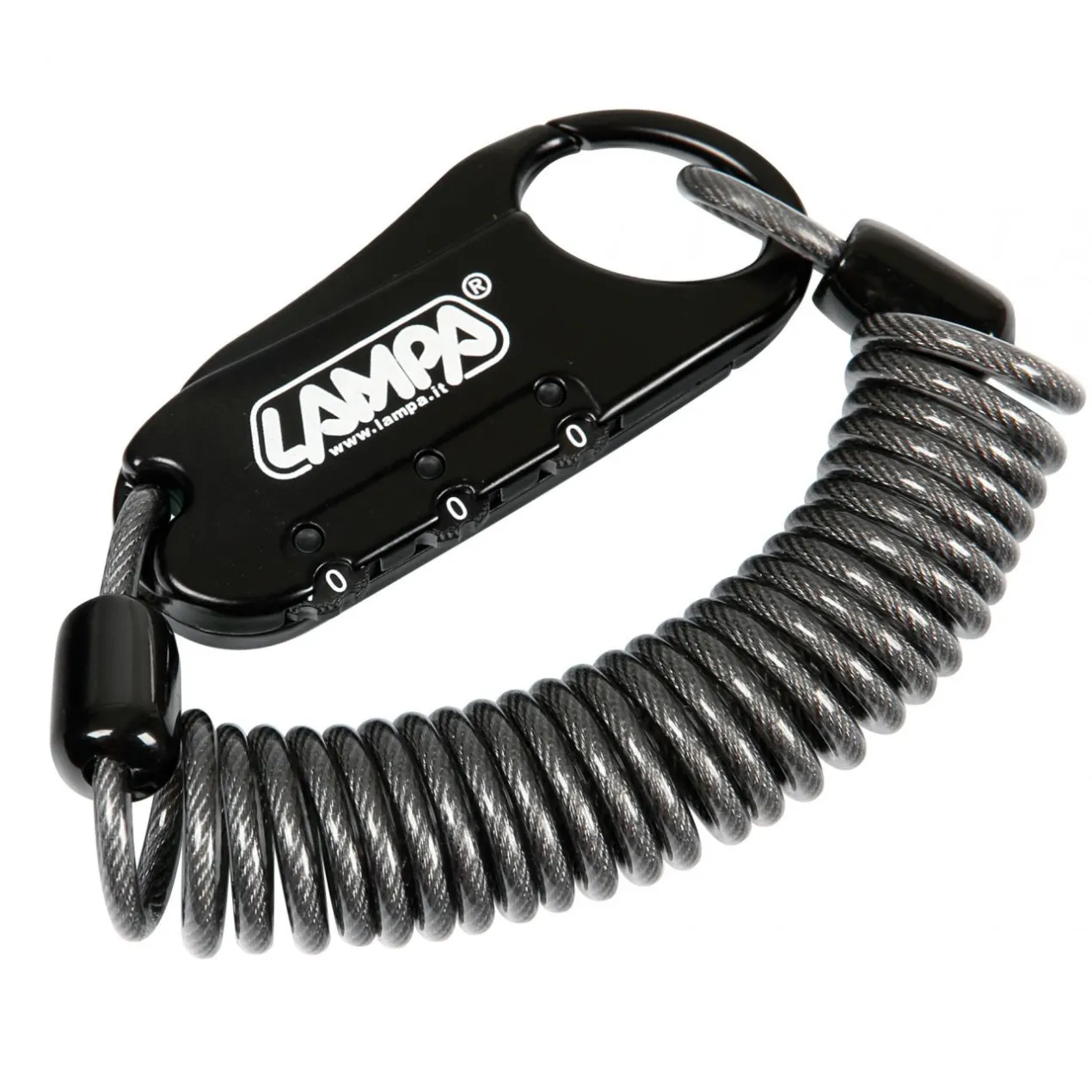 Lucchetto Antifurto Raptor Con Cavo A Spirale Lampa 90595