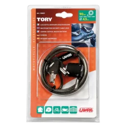 Lucchetto Antifurto Tory Con Cavo Di Sicurezza Lampa 90601