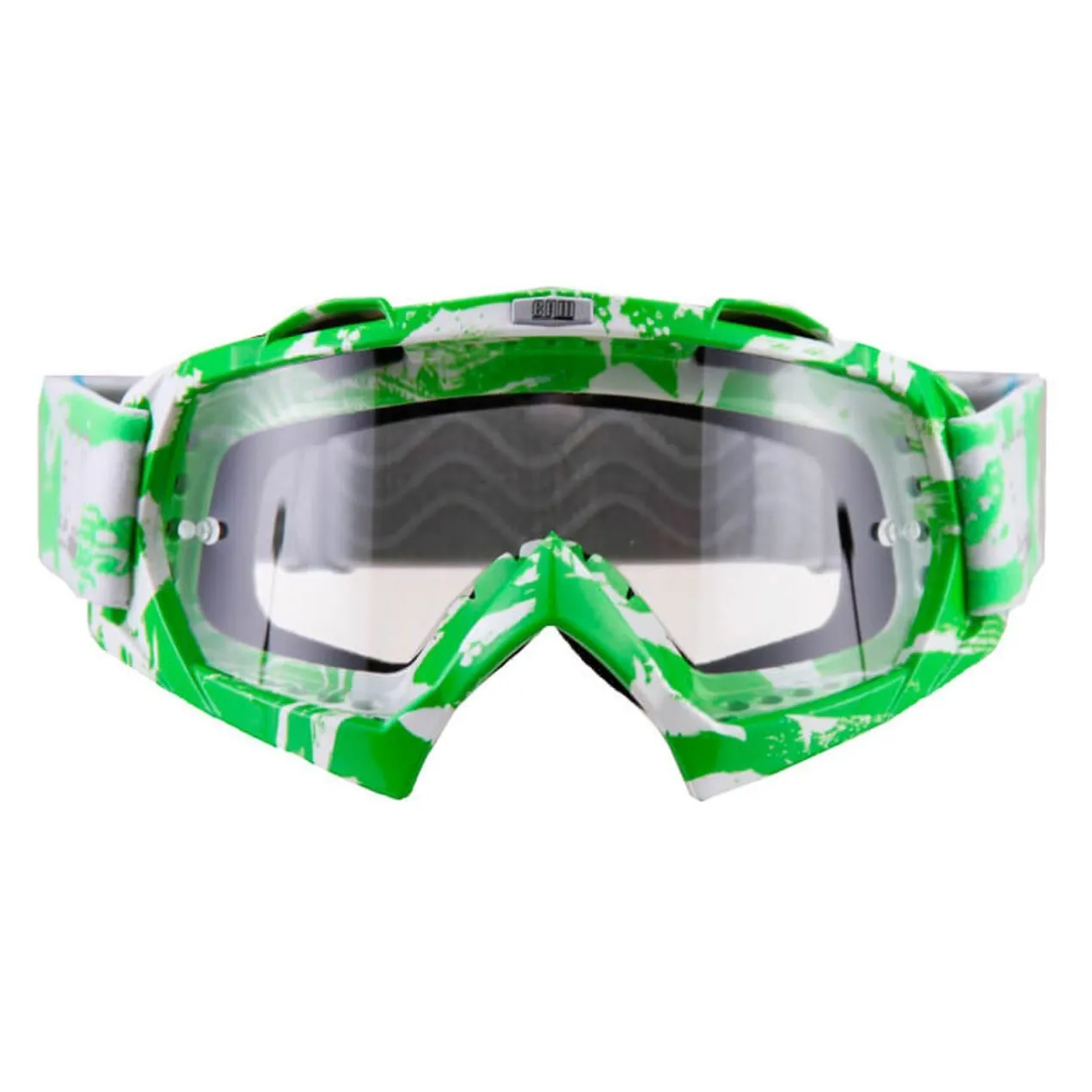 Maschera Cross Con Lente Trasparente Cgm Extreme 730X Verde