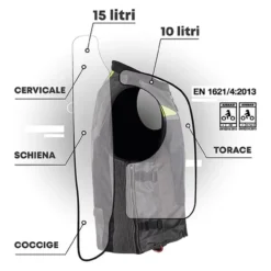 Motoairbag Mab V4.0 Airbag Con Maniche Removibili Grigio