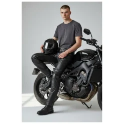Pantaloni In Pelle Tecnici Ixs Madrid Nero