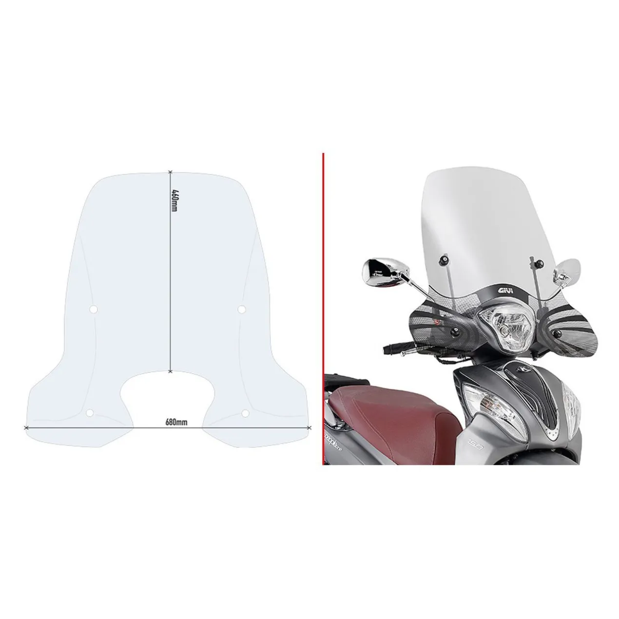 Parabrezza Trasparente Givi Per Kymco Peolpe One 125 (13-21)