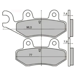Pastiglie Rms Suzuky Atv 98-00 Ant