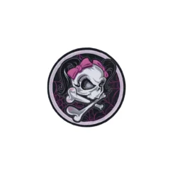 Patch Ricamata Lethal Threat Girl Skull Web