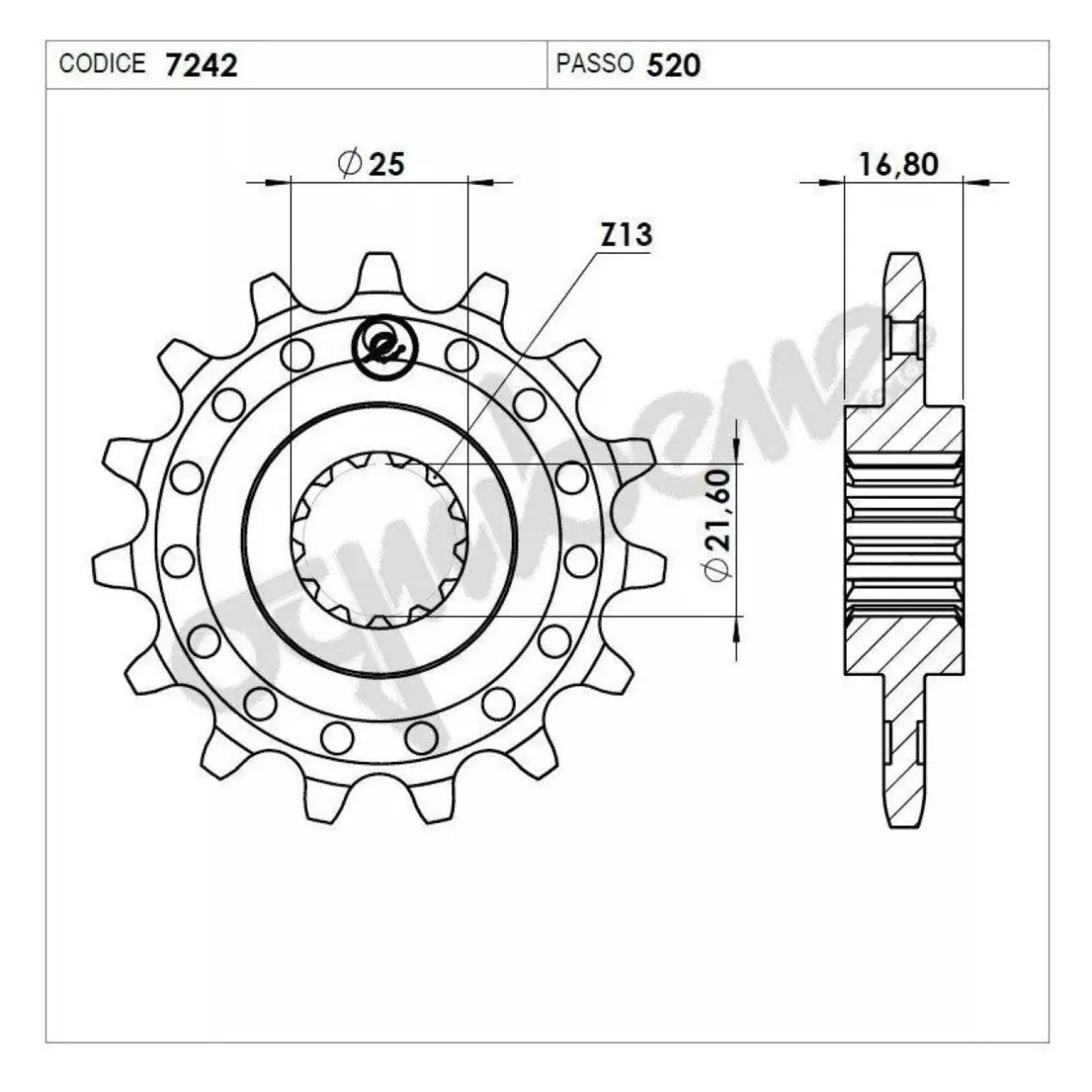 Pignone Professionale Honda Cod. 367242017