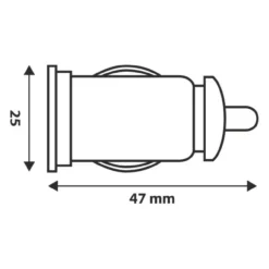 Plug-in Presa Usb,600ma 12/24v