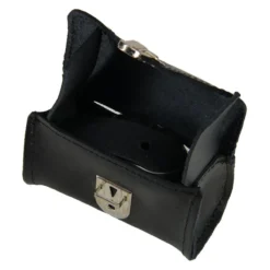 Porta Telepass In Cuoio Chiusura A Clip