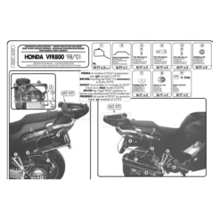 Portavalige Laterali Givi Honda Vfr 800 98/01