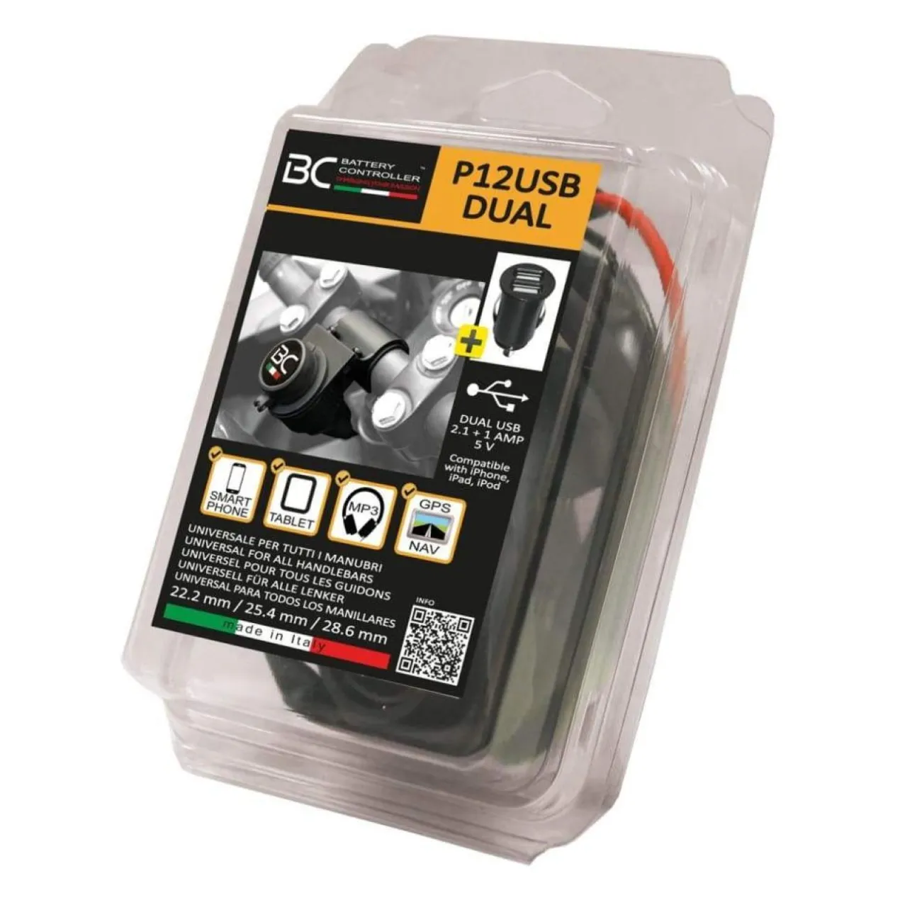 Presa Accendisigaro + 2 Ingressi Usb Da Manubrio P12usb Dual