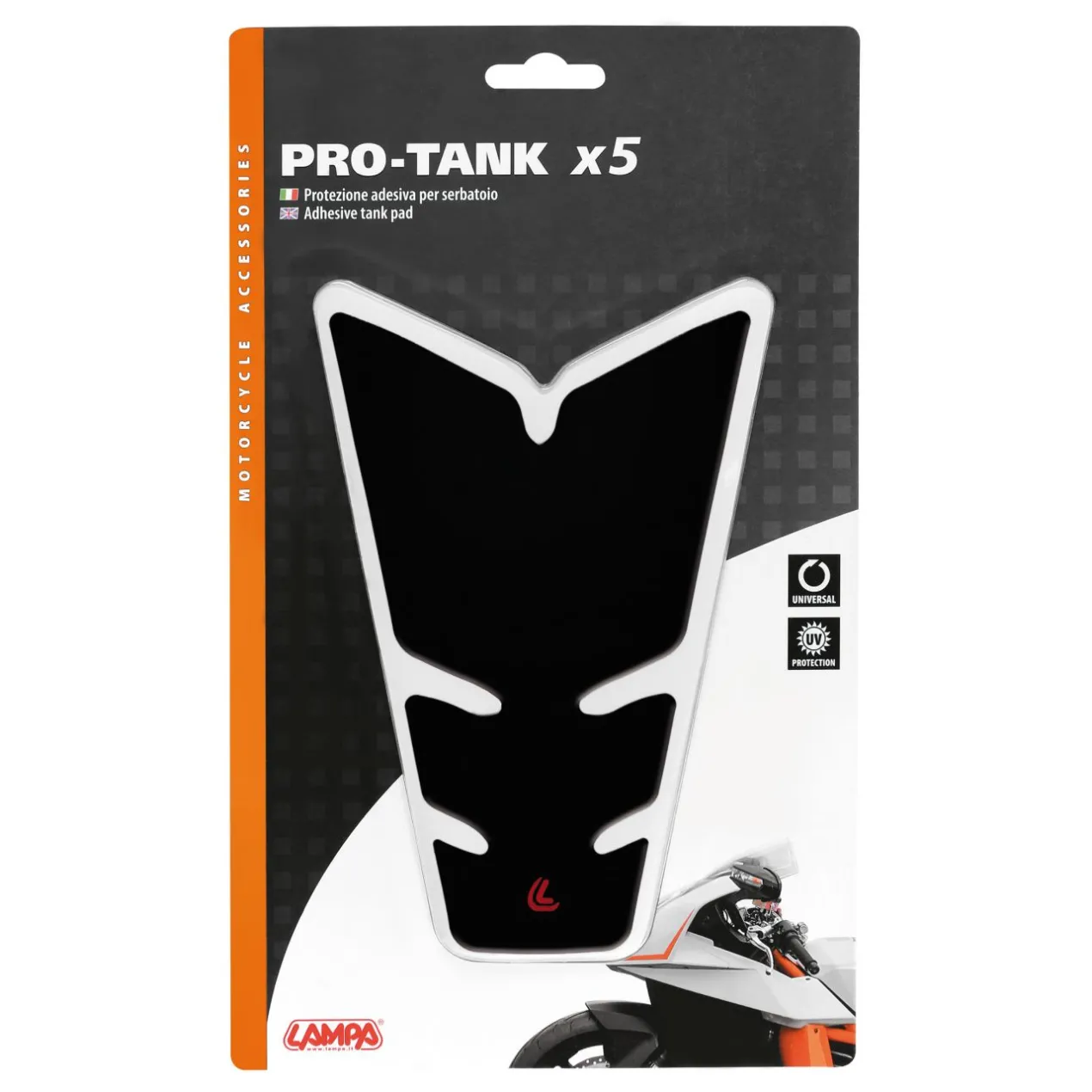 Protezione Adesivo Serbatoio Pro Tank X5 Black Lampa 90517