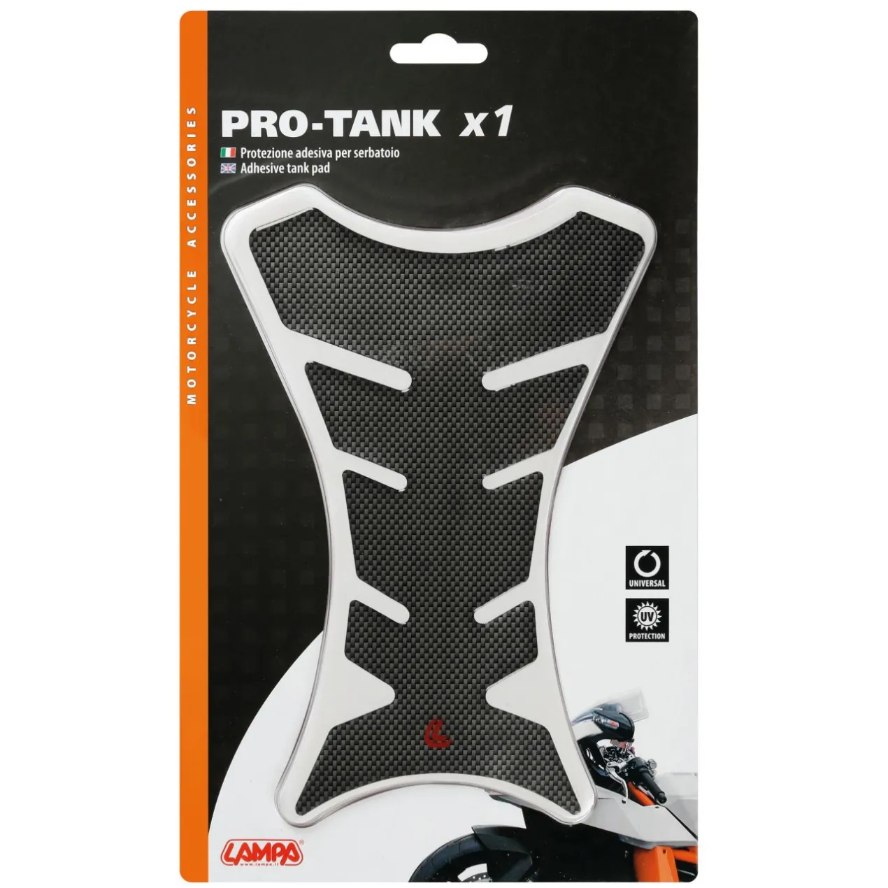 Protezione Adesivo Serbatoio Pro Tank X1 Carbon Look Lampa 90010