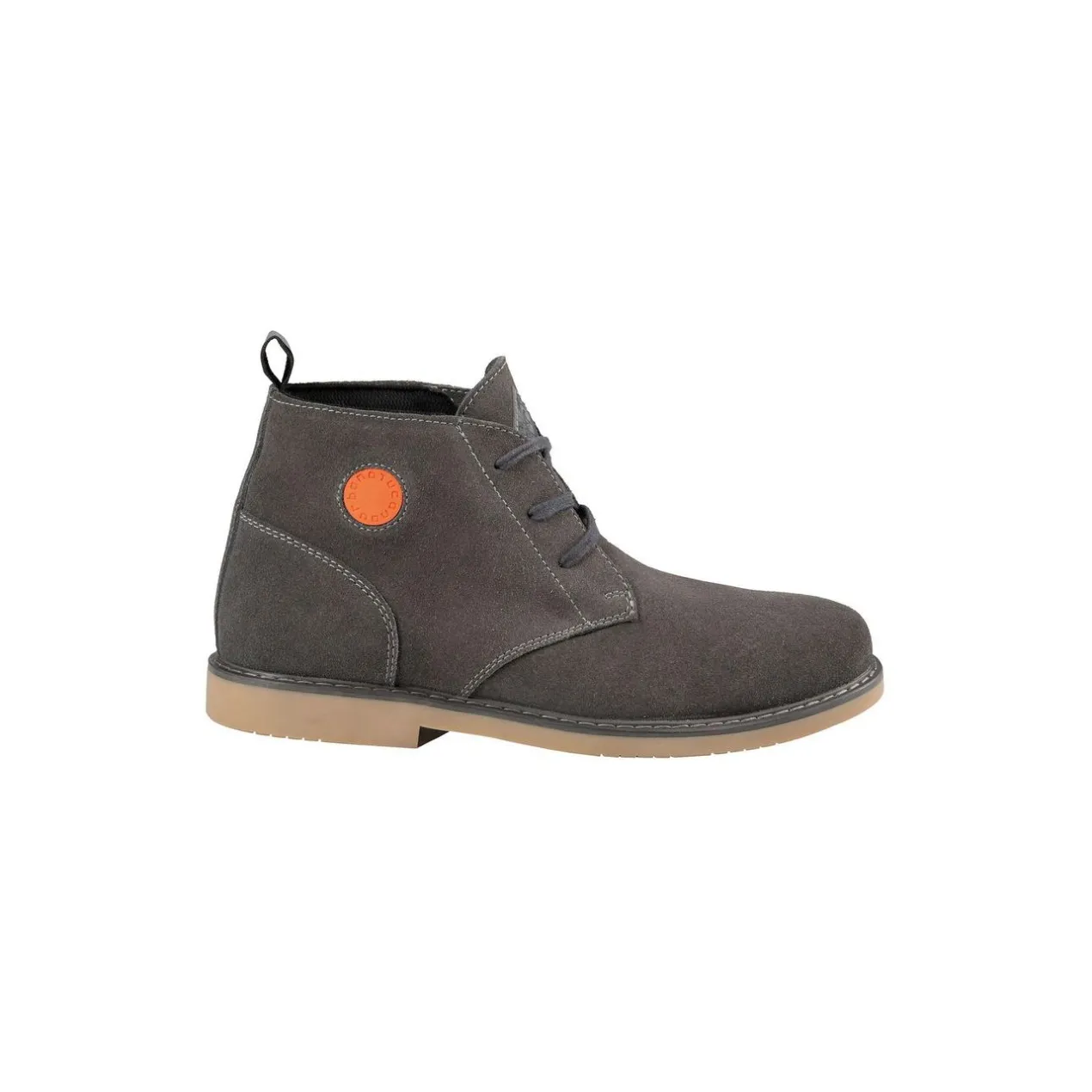 Scarpa Alta In Pelle Bovina Scamosciata Mod Kent 261 Grigio