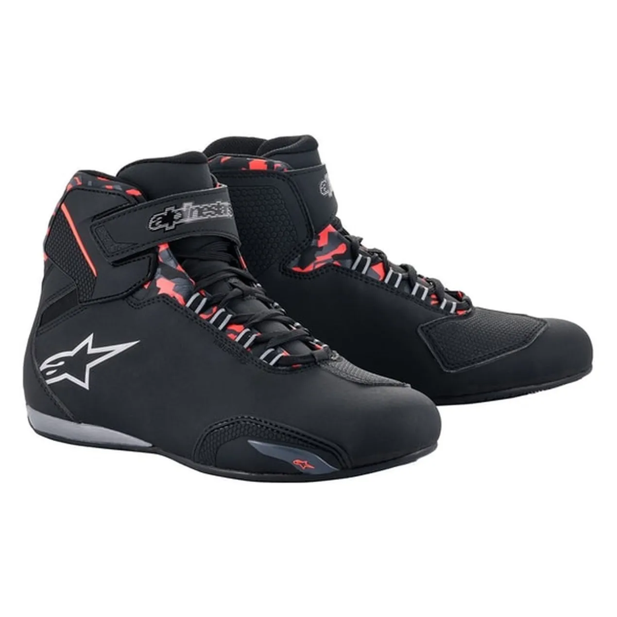 Scarpe Alpinestars Sektor Waterproof Shoe Black Dark Grey Red