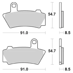Set Pastiglie Brembo 07bb41sp Sinter Post.