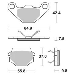 Set Pastiglie Brembo 07bb07tt Semimetallica