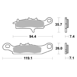 Set Pastiglie Brembo 07ka25sx Off Road Racing Sinter