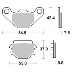 Set Pastiglie Brembo 07ks04sx Off Road Racing Sinter